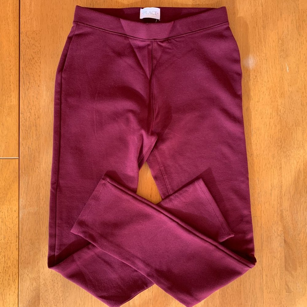 Children's Place maroon pants, slim-fitting, girls size 14